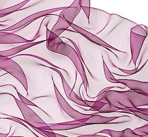 Zijden sjaal chiffon 180 x 55 cm framboos
